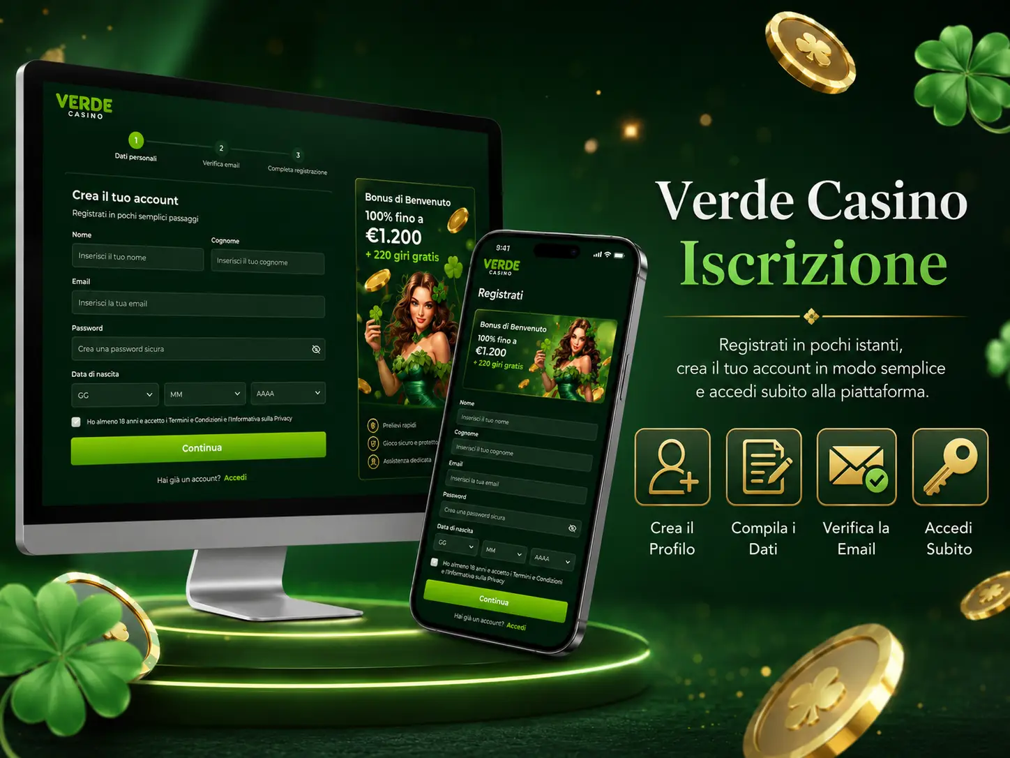 Verde Casino Iscrizione in Itali